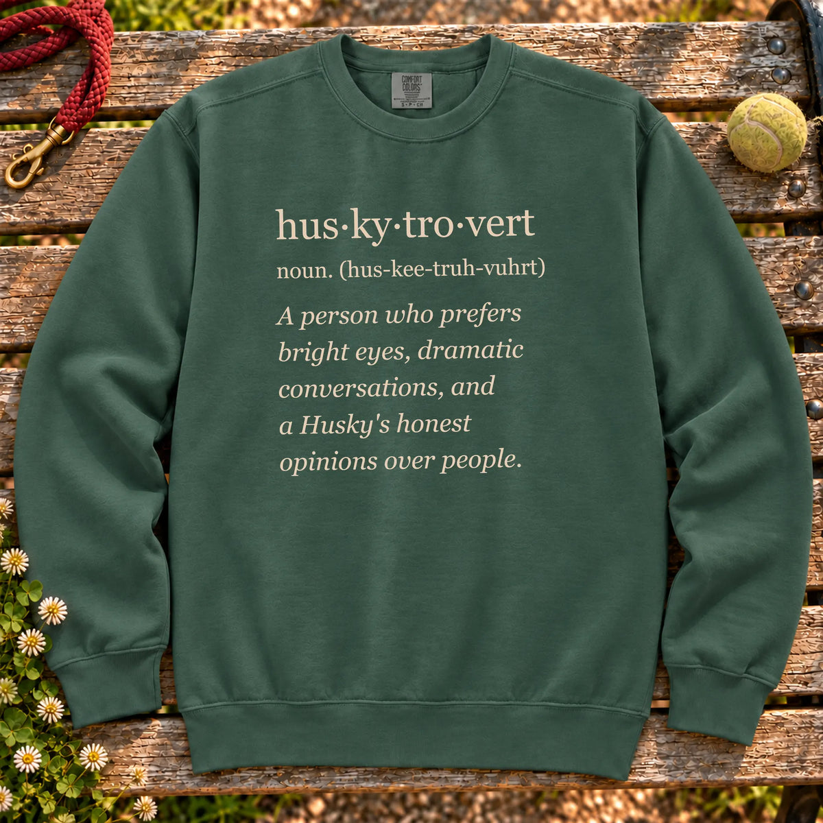 Blue Spruce Husky Tro-Vert Comfort Colors sweatshirt