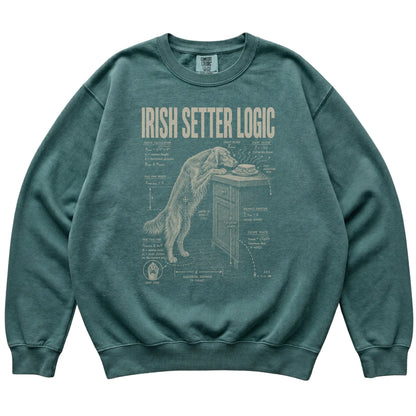 Blue Spruce Irish Setter Logic T-Shirt laid flat