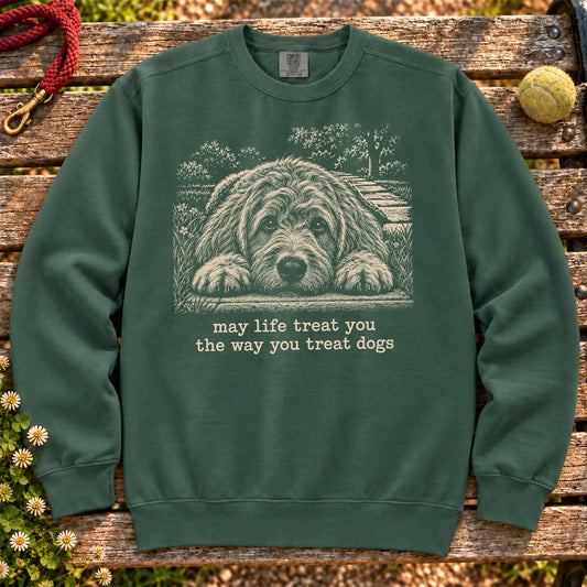 Labradoodle Karma sweatshirt in Blue Spruce