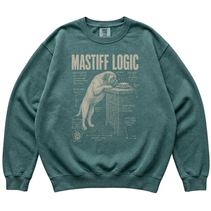 Blue Spruce Mastiff Logic T-Shirt laid flat