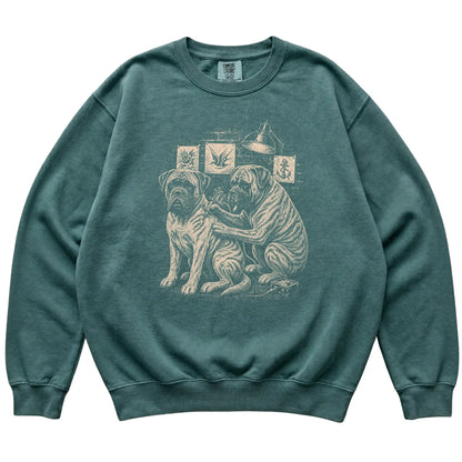 Blue Spruce Mastiff Dog Tattoo Artist shirt laid flat