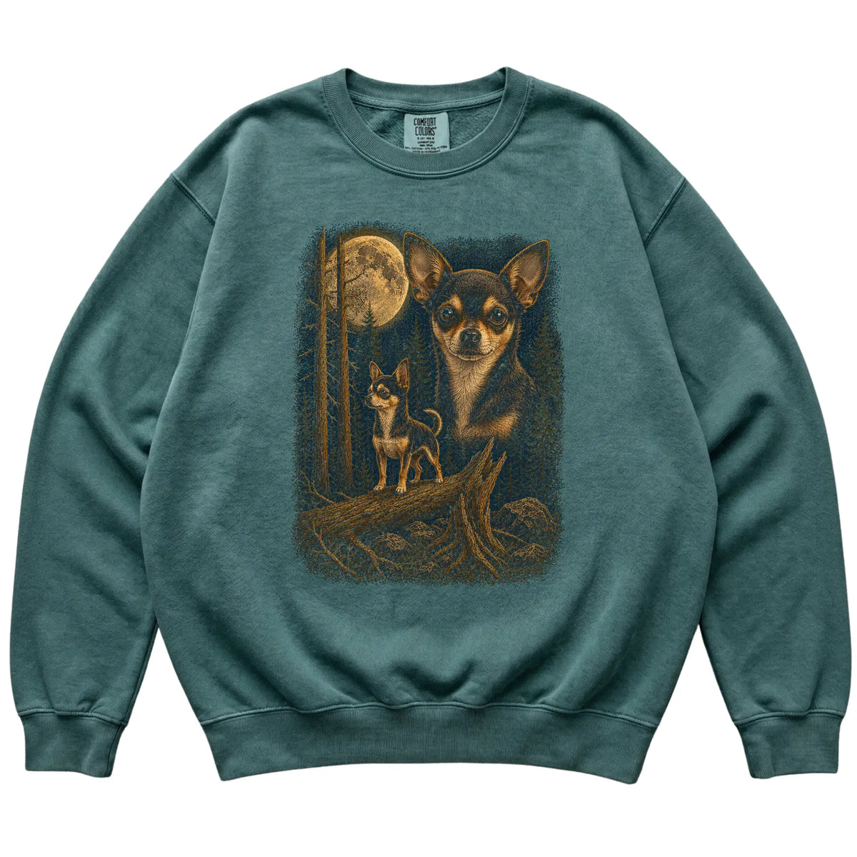 Chihuahua Wildwood Moon Sweatshirt in Blue Spruce