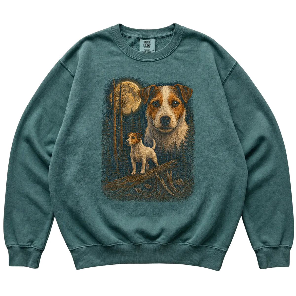 Jack Russell Wildwood Moon Sweatshirt in Blue Spruce