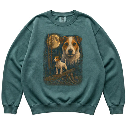 Jack Russell Wildwood Moon Sweatshirt in Blue Spruce