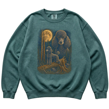 Poodle Wildwood Moon Sweatshirt in Blue Spruce