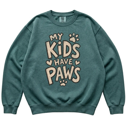 Blue Spruce My Kids Have Paws laid flat