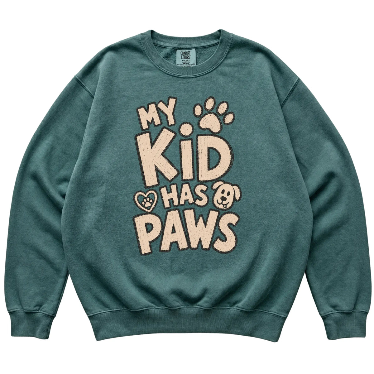 Blue Spruce My kid has paws laid flat