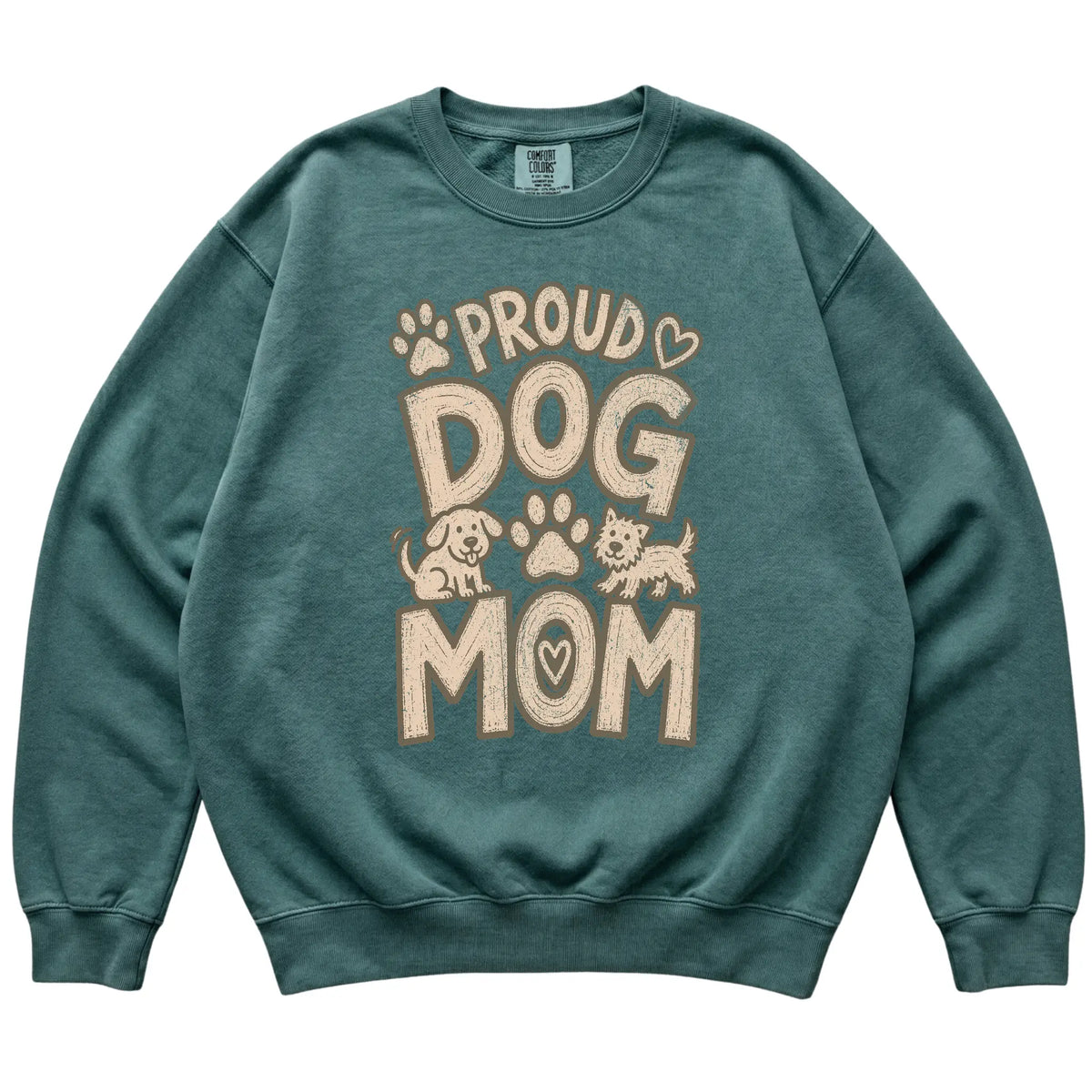 Blue Spruce Proud Dog Mom laid flat