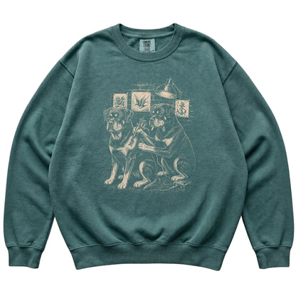 Blue Spruce Rottweiler Dog Tattoo Artist shirt laid flat