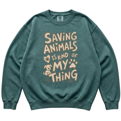 Blue Spruce Saving Animals is kind of my thing laid flat