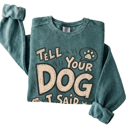 Blue Spruce Tell your dog I said Hi! folded detail