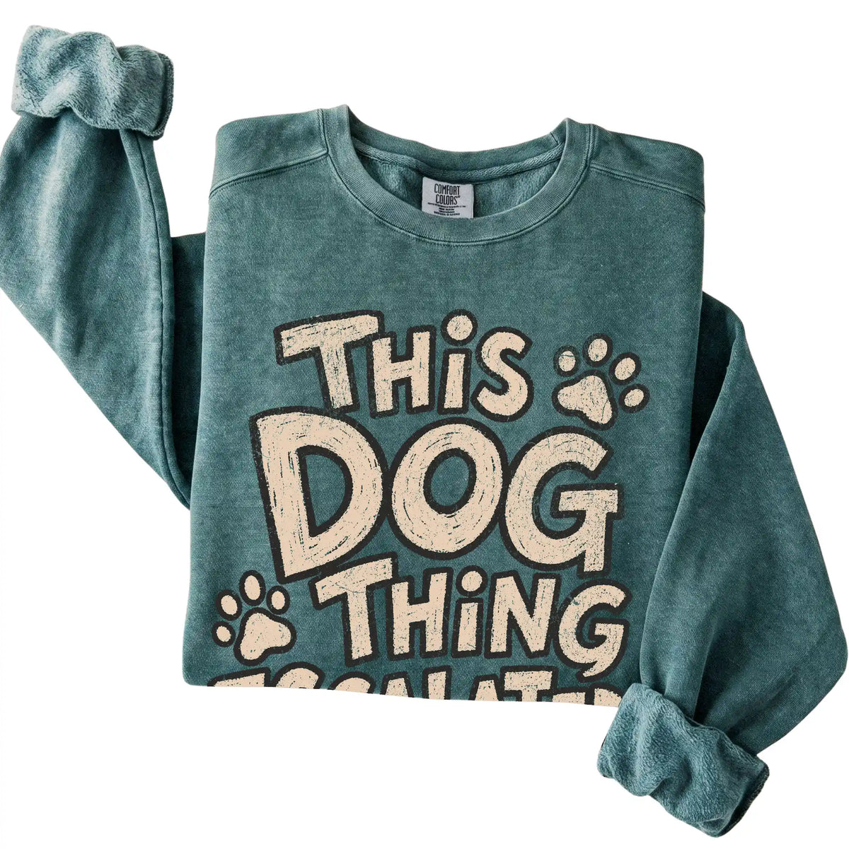 Blue Spruce This Dog Thing Escalated Quickly folded detail