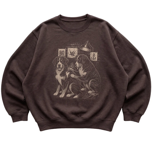Dark Chocolate Bernese Mountain Dog Dog Tattoo Artist shirt laid flat