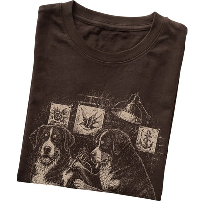 Dark Chocolate Bernese Mountain Dog Dog Tattoo Artist folded detail view