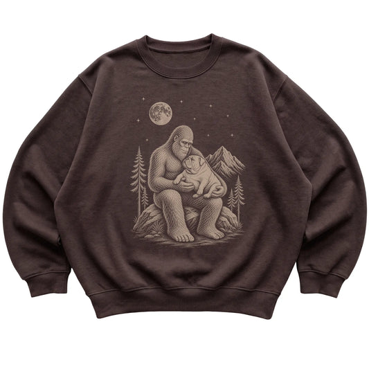 Bigfoot and Bulldog Sweatshirt in Dark Chocolate