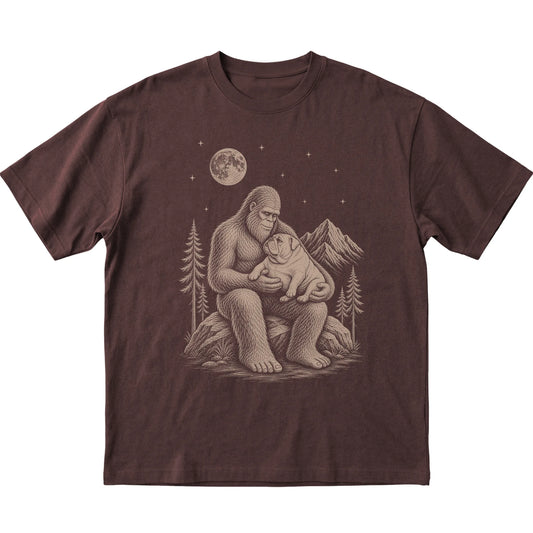 Bigfoot and Bulldog T-Shirt in Dark Chocolate