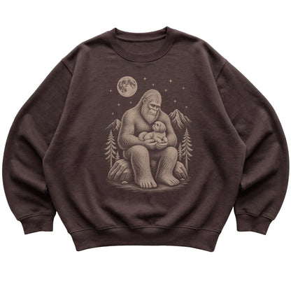 Bigfoot and Shih Tzu Sweatshirt in Dark Chocolate