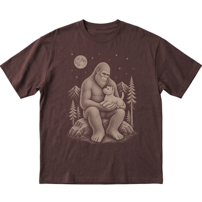 Bigfoot and Westie T-Shirt in Dark Chocolate