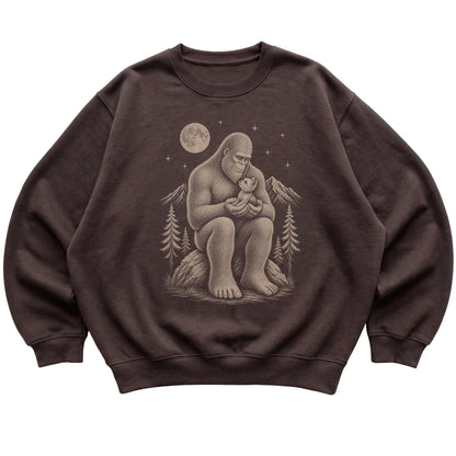 Bigfoot and Yorkie Sweatshirt in Dark Chocolate