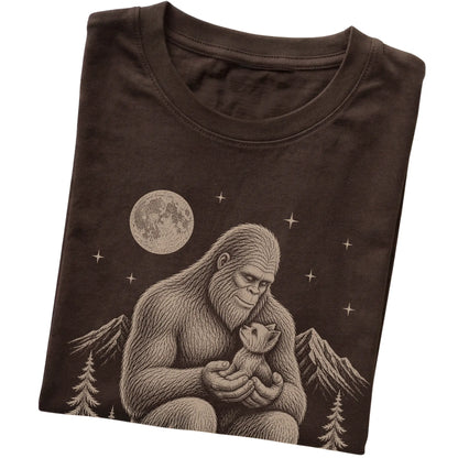 Folded Bigfoot and Yorkie T-Shirt in Dark Chocolate