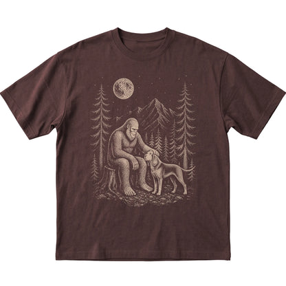 Bloodhound and Bigfoot T-Shirt in Dark Chocolate