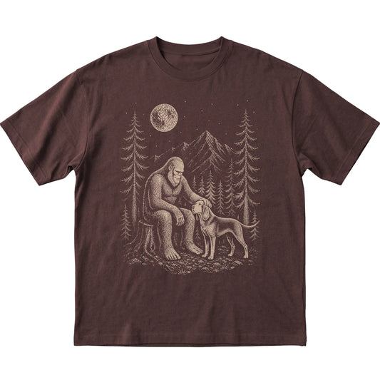 Bloodhound and Bigfoot T-Shirt in Dark Chocolate