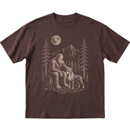 Boxer and Bigfoot T-Shirt in Dark Chocolate