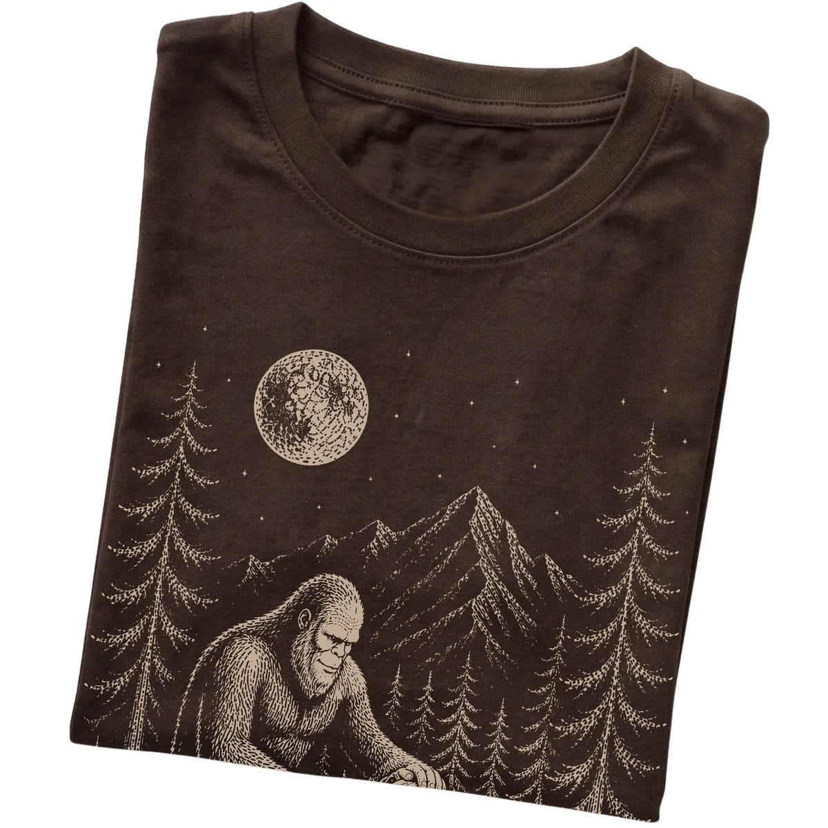 Folded Boxer and Bigfoot T-Shirt in Dark Chocolate