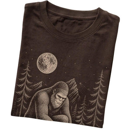 Folded Frenchie and Bigfoot T-Shirt in Dark Chocolate