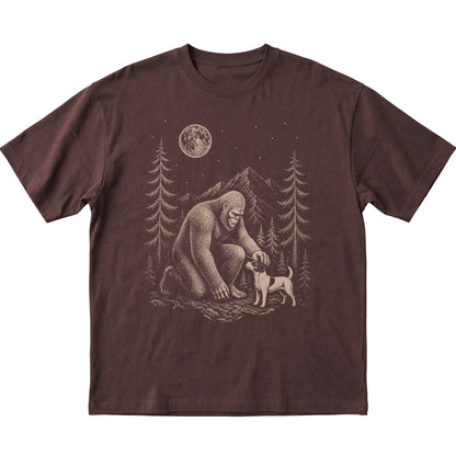 Jack Russell and Bigfoot T-Shirt in Dark Chocolate