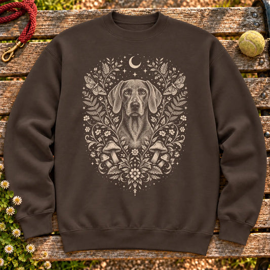 Dark Chocolate Weimaraner cottagecore crewneck sweatshirt