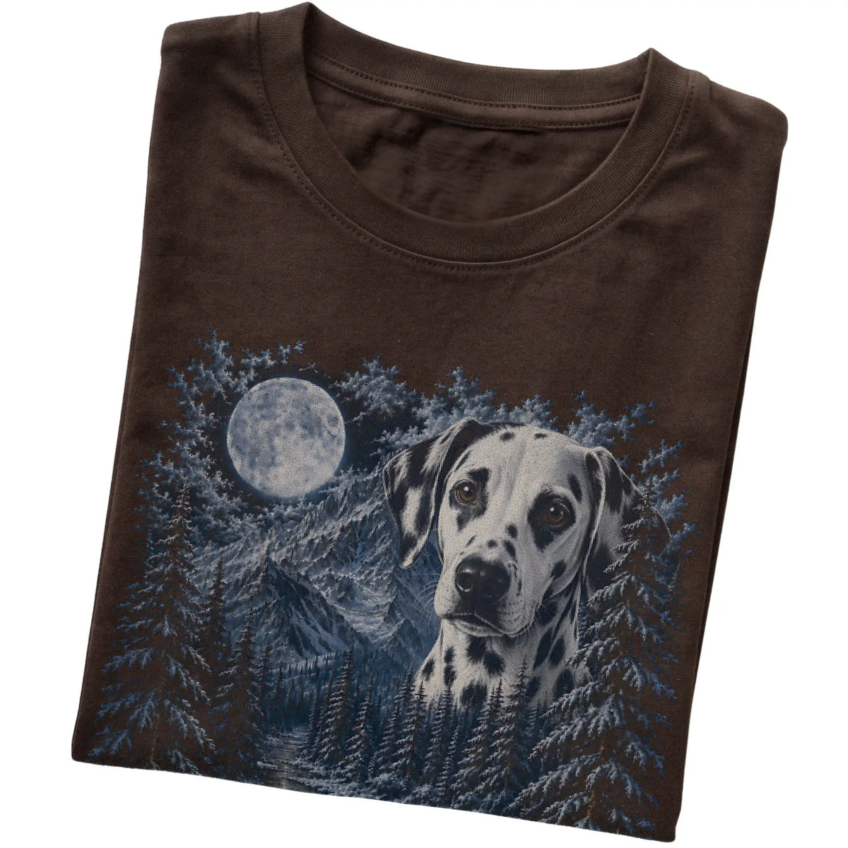 Dalmatian Forest Moon T-Shirt in Dark Chocolate
