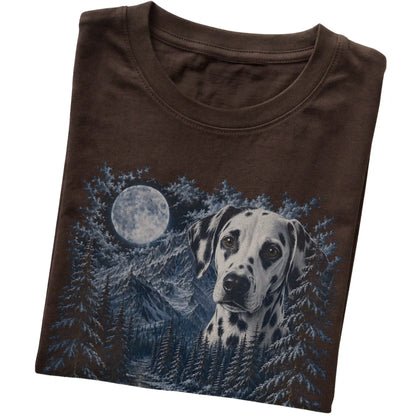 Dalmatian Forest Moon T-Shirt in Dark Chocolate