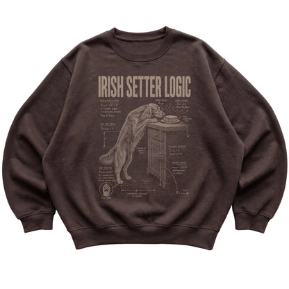 Dark Chocolate Irish Setter Logic T-Shirt laid flat