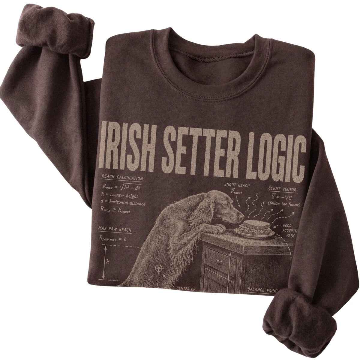 Dark Chocolate Irish Setter Logic T-Shirt folded detail
