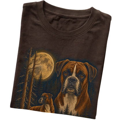 Boxer Wildwood Moon T-Shirt in Dark Chocolate