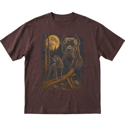 Cane Corso Wildwood Moon T-Shirt in Dark Chocolate
