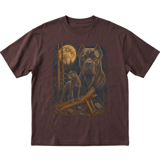 Cane Corso Wildwood Moon T-Shirt in Dark Chocolate