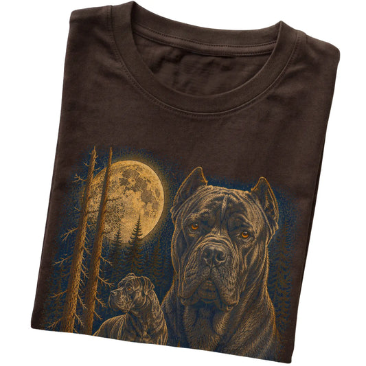 Cane Corso Wildwood Moon T-Shirt in Dark Chocolate