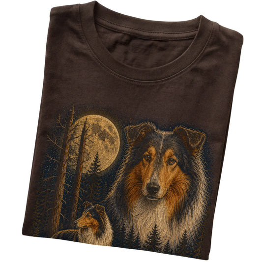 Collie Wildwood Moon T-Shirt in Dark Chocolate
