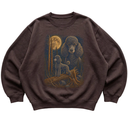 Poodle Wildwood Moon Sweatshirt in Dark Chocolate