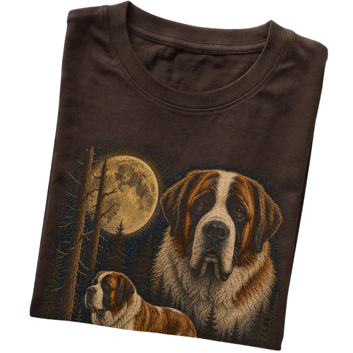Saint Bernard Wildwood Moon T-Shirt in Dark Chocolate