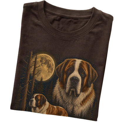 Saint Bernard Wildwood Moon T-Shirt in Dark Chocolate