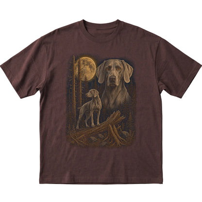 Weimaraner Wildwood Moon T-Shirt in Dark Chocolate