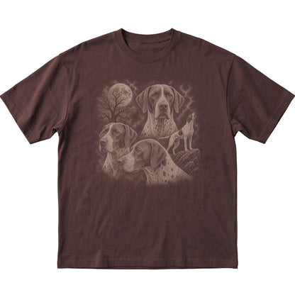 Pointer 90s Moon T-Shirt in Dark Chocolate — flat lay