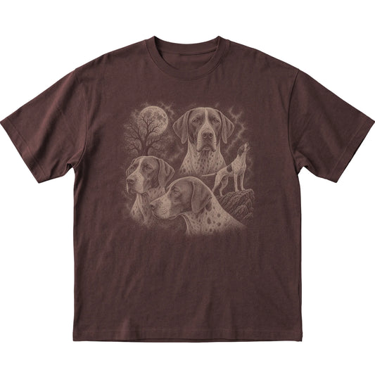 Pointer 90s Moon T-Shirt in Dark Chocolate — flat lay