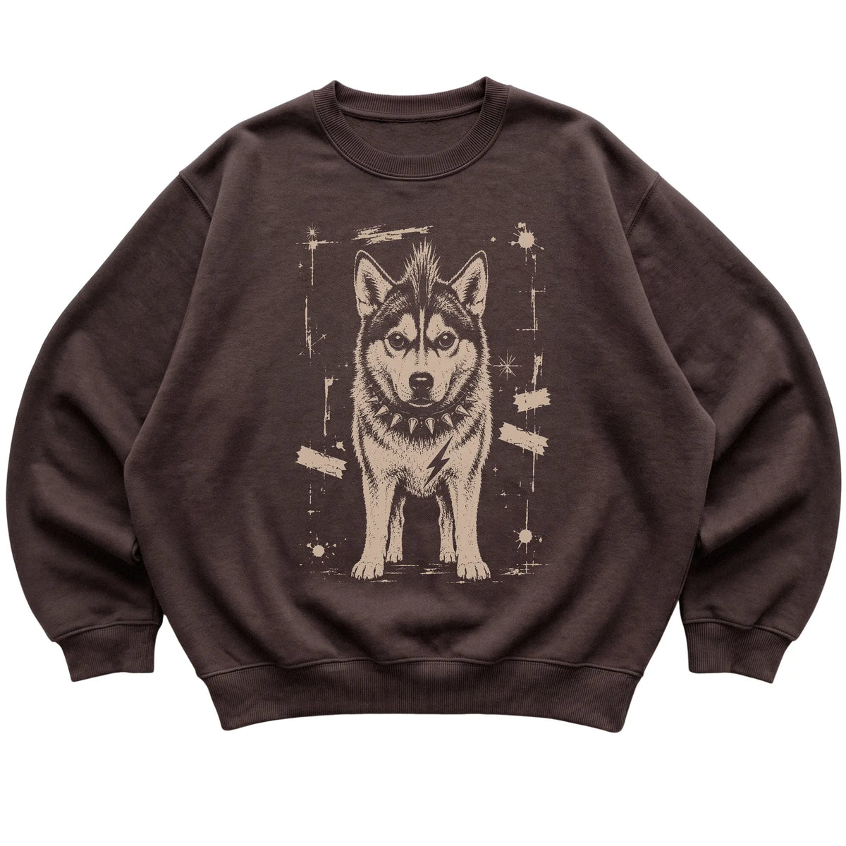 Dark Chocolate Punk Rock Husky sweatshirt, flat view