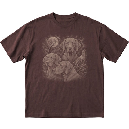 Vizsla 90s Moon T-Shirt in Dark Chocolate — flat lay