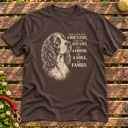 Dark Chocolate Gildan® Softstyle T-shirt featuring the Springer Spaniel More Than a Pet design.