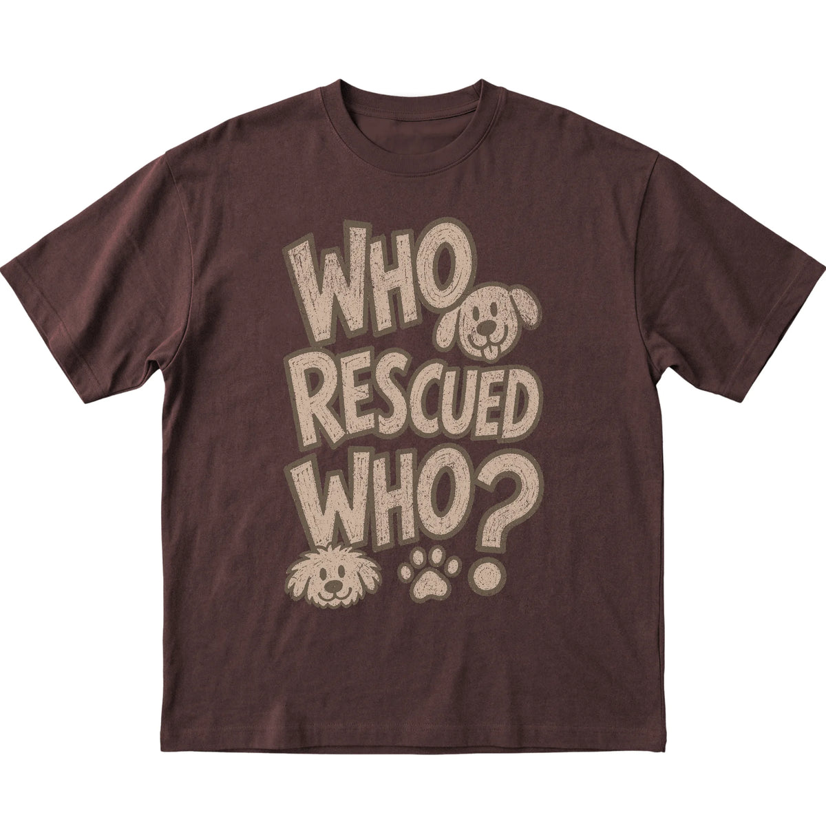 Dark Chocolate Who Rescued Who laid flat